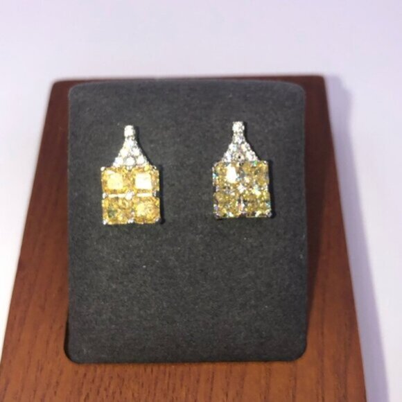2ct Canary Earrings - Picture 1 of 10